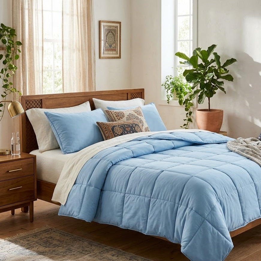 300 GSM All Season Comforter – Lightweight Microfiber Quilt for Mild Winters & AC Rooms – photo 3